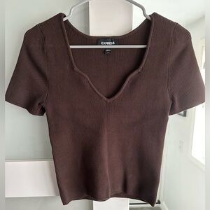 Express Brown Top